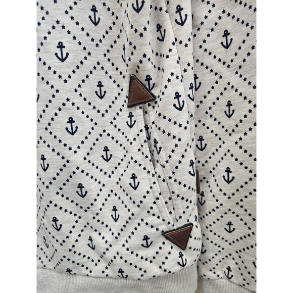 Naketano Women's Sweatshirt Hooded XL Nautical Asymmetric - Picture 5 of 10